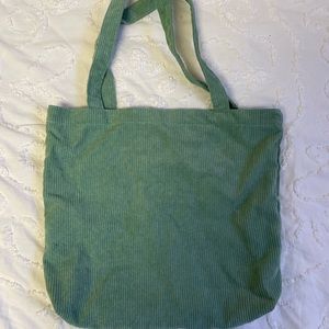 sage green tote bag